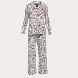 🇬🇧 Laura Ashley London Themed Cropped Pajama Set